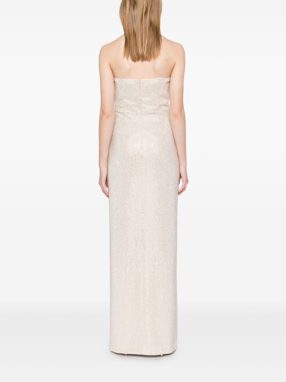 Abito lungo con decorazione color champagne Roland Mouret - donna 