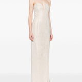 Abito lungo con decorazione color champagne Roland Mouret - donna 
