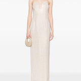 Abito lungo con decorazione color champagne Roland Mouret - donna 
