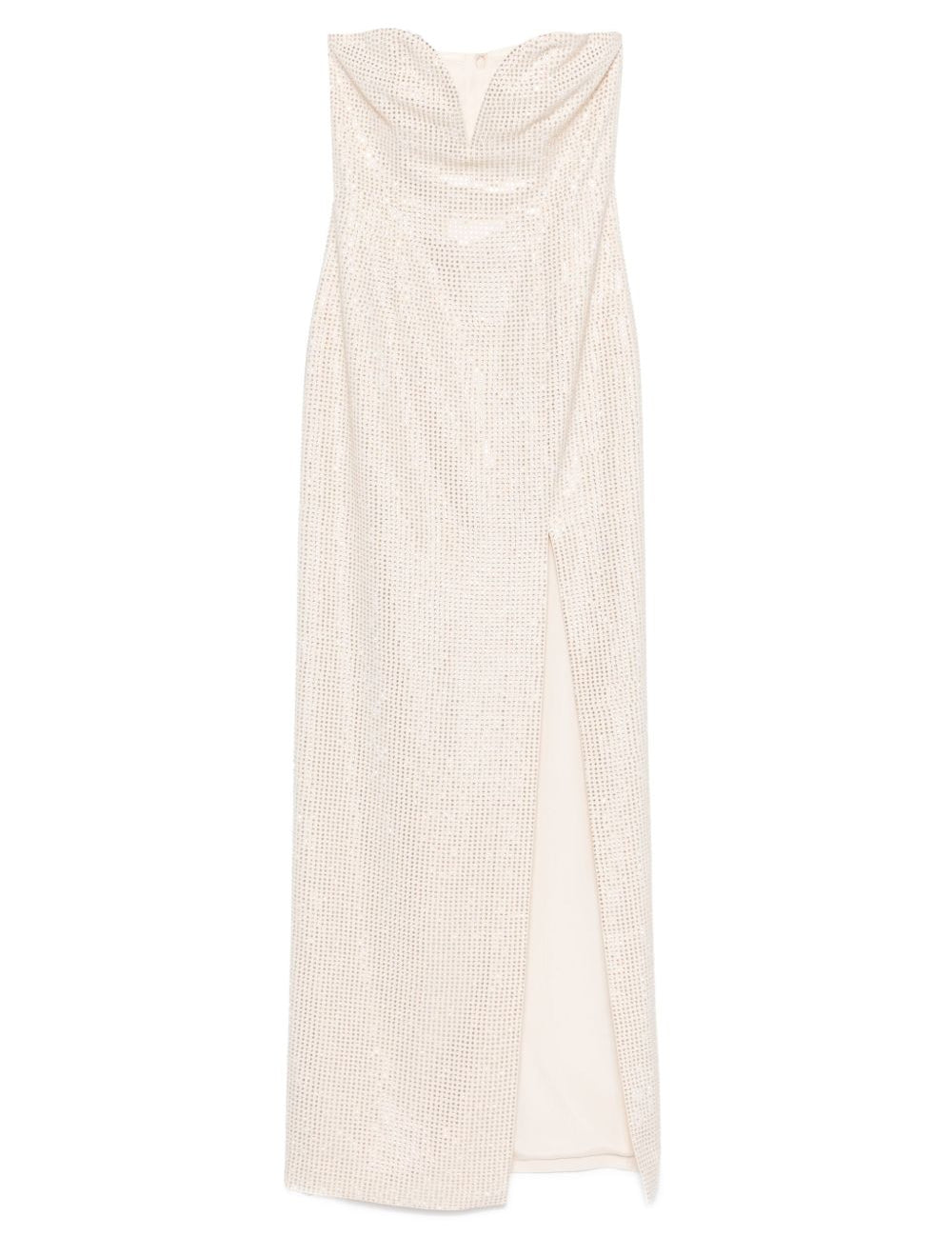 Abito lungo con decorazione color champagne Roland Mouret - donna 