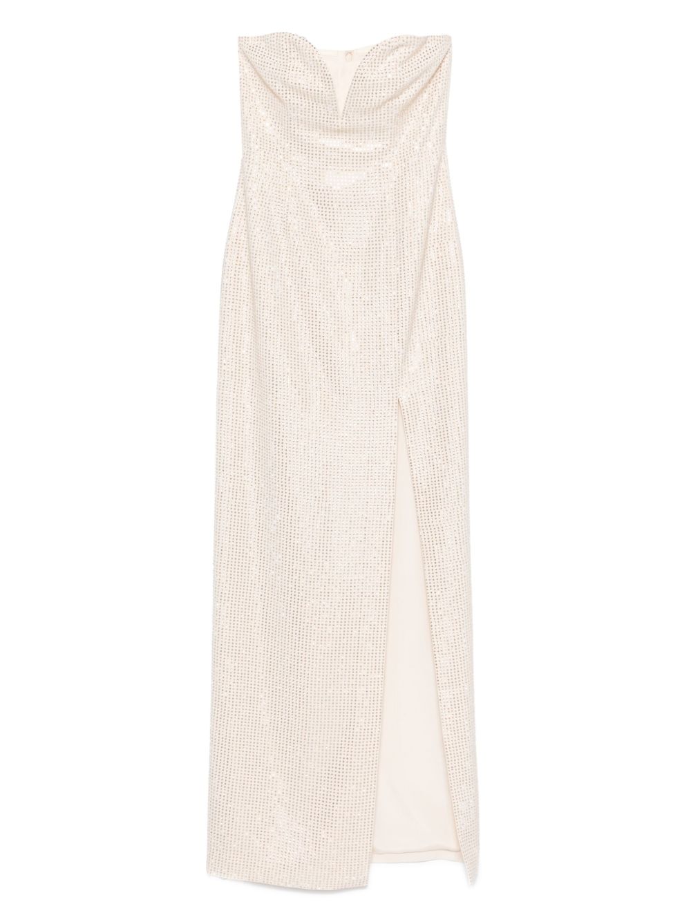 Abito lungo con decorazione color champagne Roland Mouret - donna 