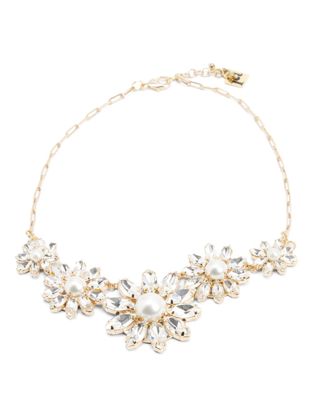 Collana Rosantica con cristalli in oro  - donna 