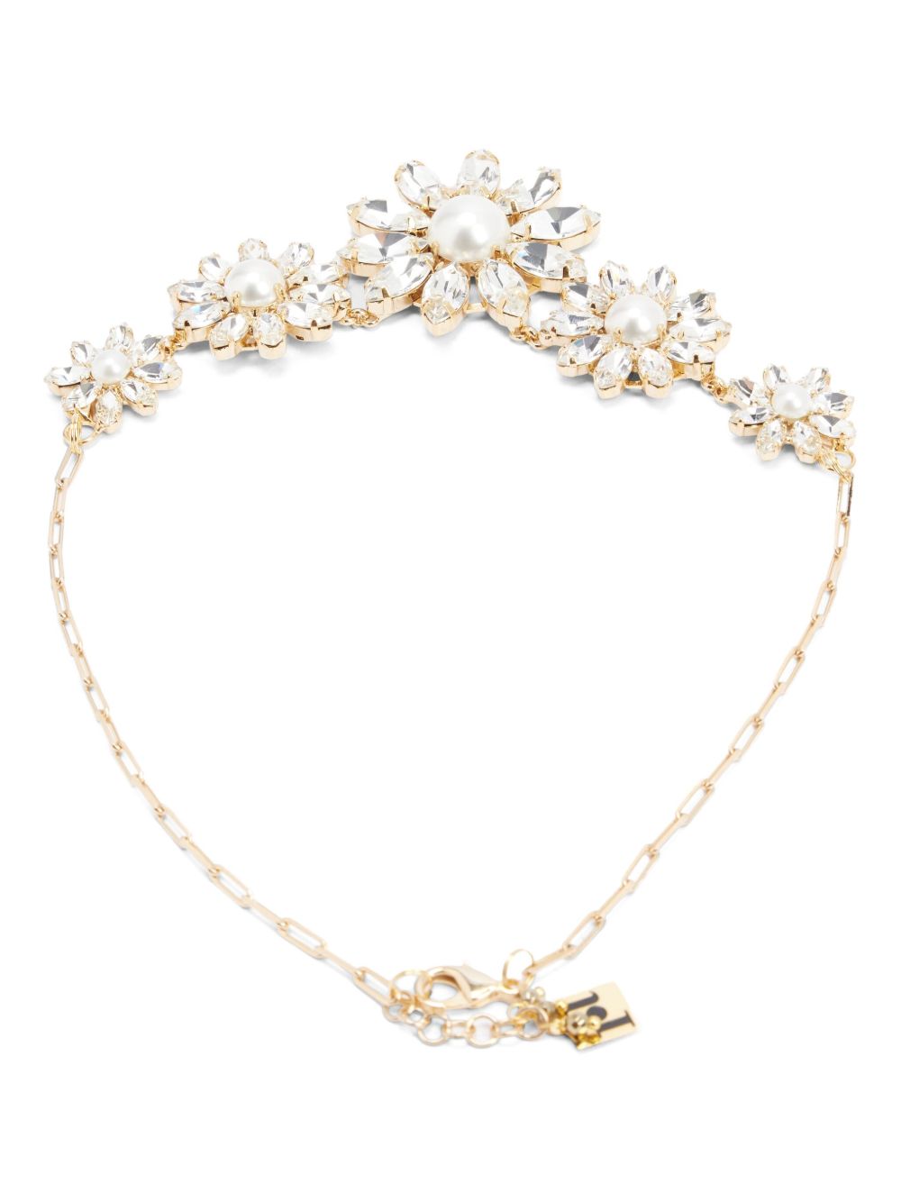 Collana Rosantica con cristalli in oro  - donna 