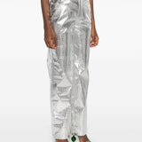 Pantaloni dritti intrecciati in argento Rotate - donna 