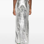 Pantaloni dritti intrecciati in argento Rotate - donna 