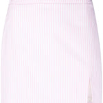 Minigonna a righe in cotone in rosa Rowen Rose - donna 