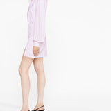 Minigonna a righe in cotone in rosa Rowen Rose - donna 