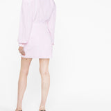 Minigonna a righe in cotone in rosa Rowen Rose - donna 