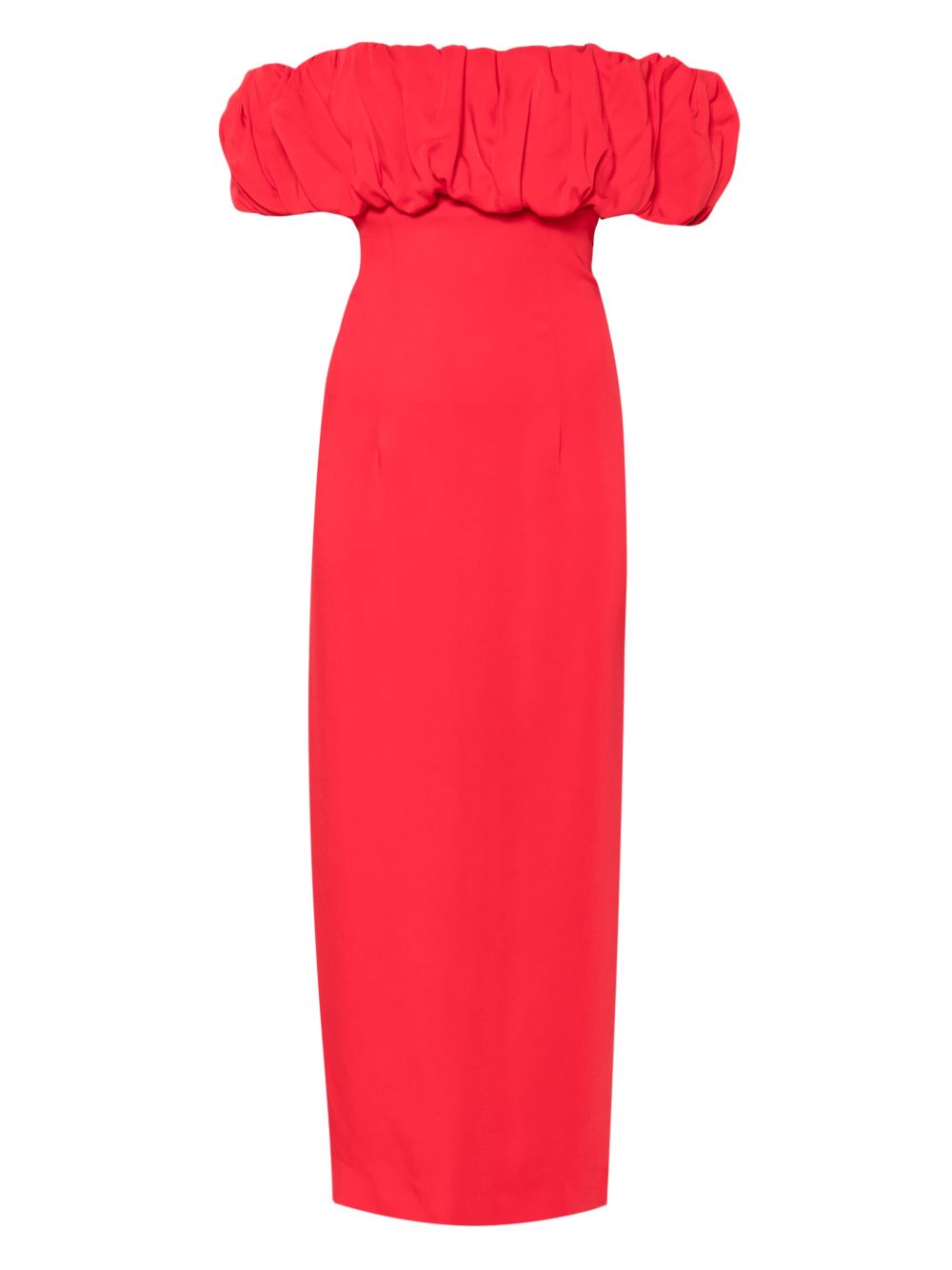Abito midi con scollo a barca in rosso Rowen Rose - donna 