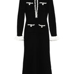 Abito midi con decorazioni in nero Self-portrait - donna 