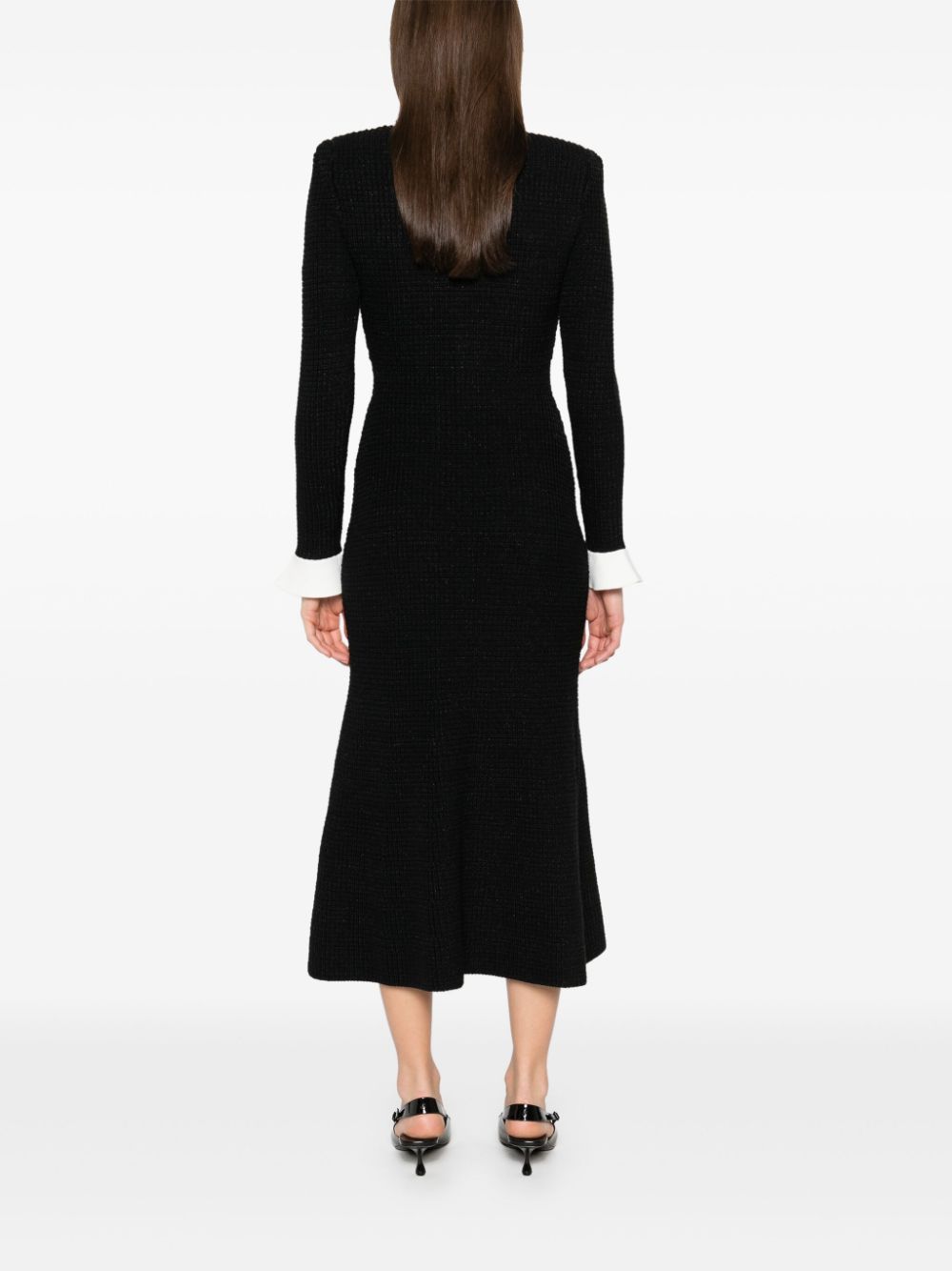 Abito midi con decorazioni in nero Self-portrait - donna 