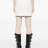 Minigonna con fiocco jacquard in bianco Self-portrait - donna 