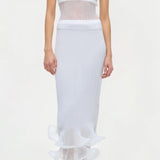 Gonna midi in maglia kelso in bianco Simkhai - donna 