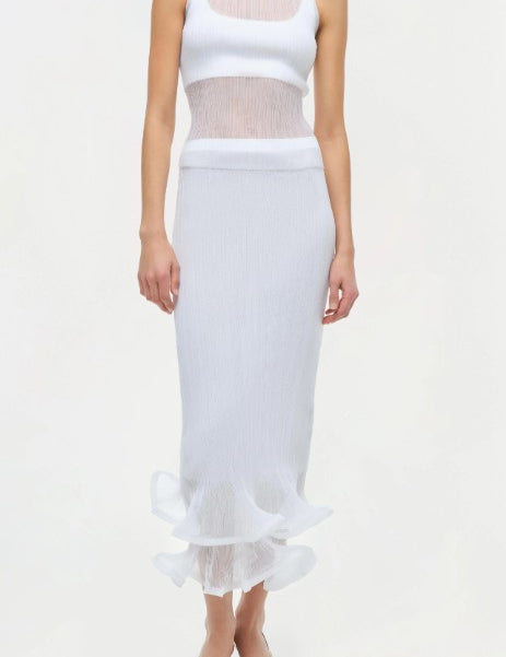 Gonna midi in maglia kelso in bianco Simkhai - donna 