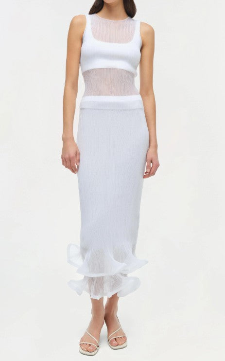 Gonna midi in maglia kelso in bianco Simkhai - donna 