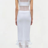 Gonna midi in maglia kelso in bianco Simkhai - donna 