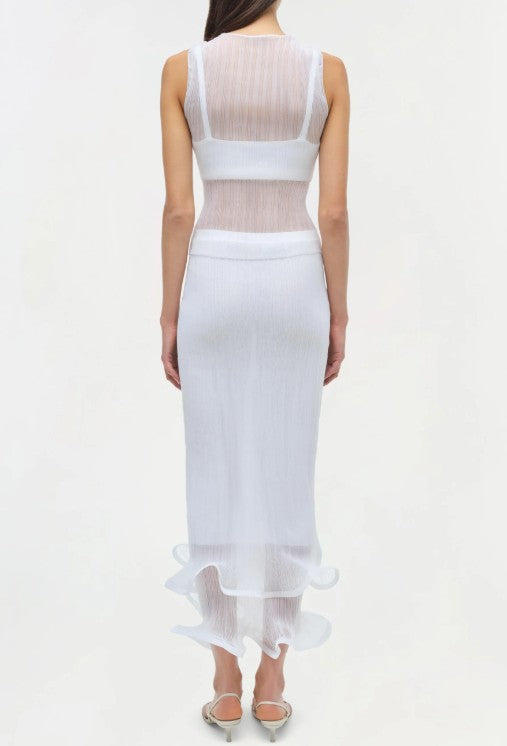 Gonna midi in maglia kelso in bianco Simkhai - donna 