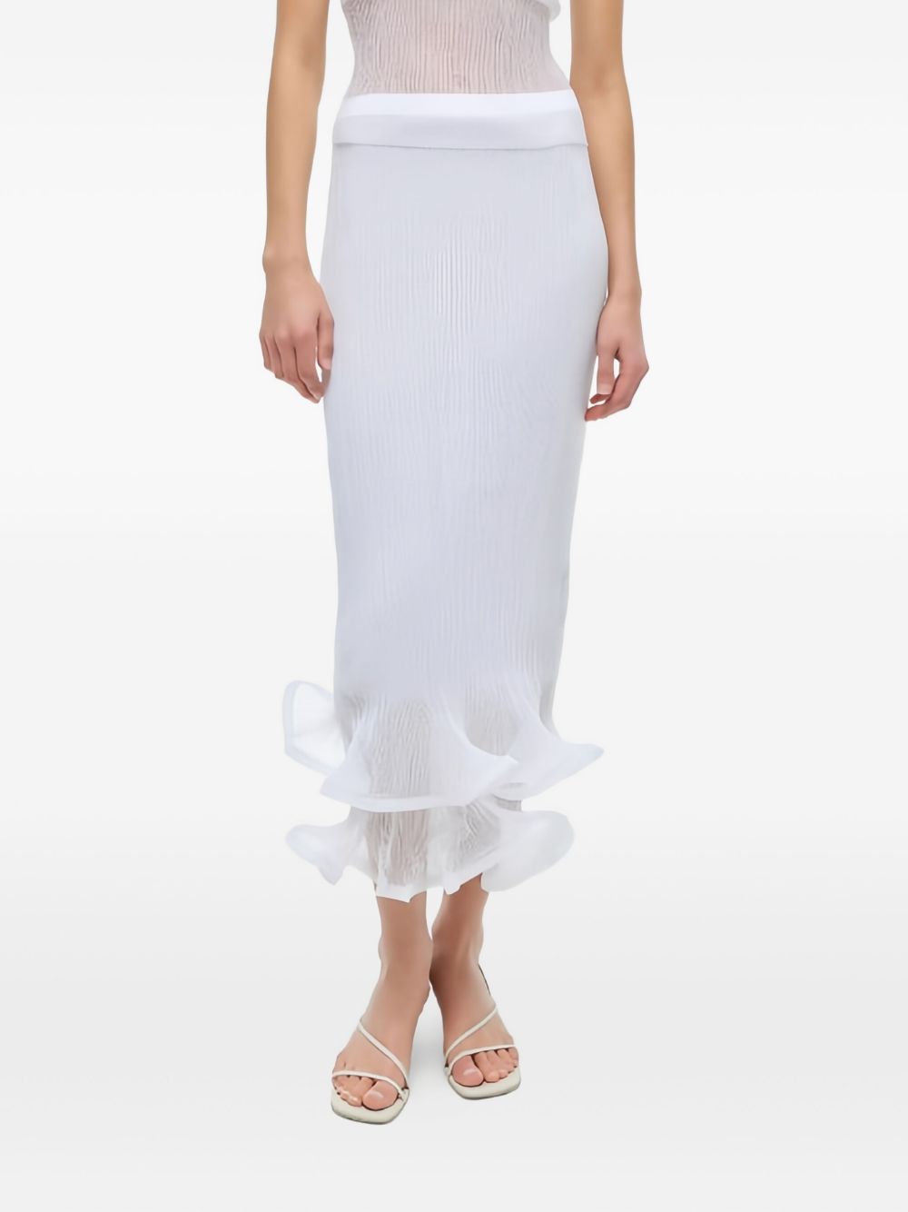 Gonna midi in maglia kelso in bianco Simkhai - donna 