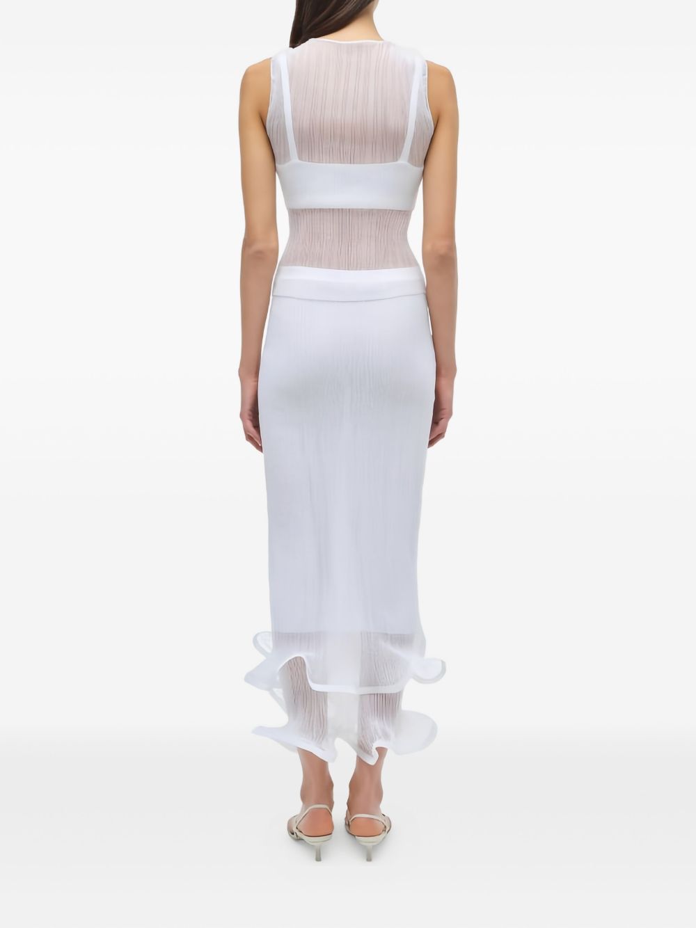 Gonna midi in maglia kelso in bianco Simkhai - donna 