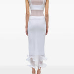 Gonna midi in maglia kelso in bianco Simkhai - donna 