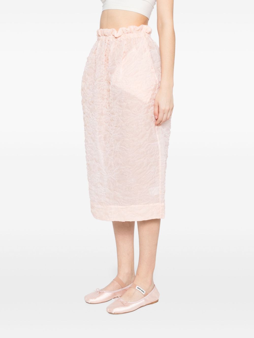 Gonna con ruches in arancio chiaro Simone Rocha - donna 