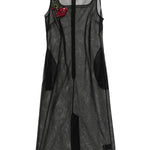 Abito trasparente con ricamo in nero Simone Rocha - donna 