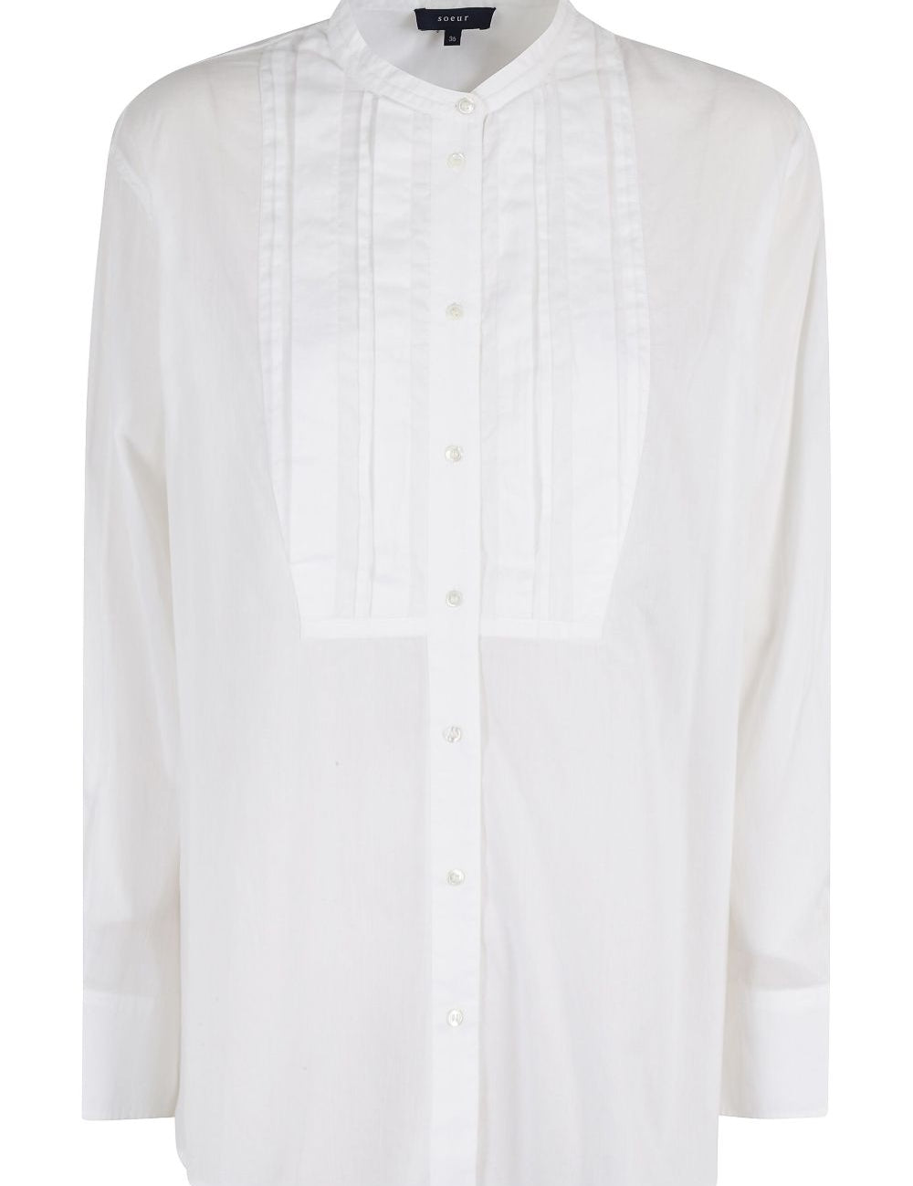 Camicia con pieghe in bianco Soeur - donna 