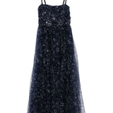 Abito midi Bettina con paillettes in blu Staud - donna 