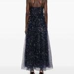 Abito midi Bettina con paillettes in blu Staud - donna 