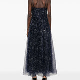 Abito midi Bettina con paillettes in blu Staud - donna 
