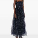 Abito midi Bettina con paillettes in blu Staud - donna 