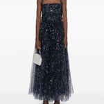 Abito midi Bettina con paillettes in blu Staud - donna 