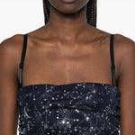 Abito midi Bettina con paillettes in blu Staud - donna 