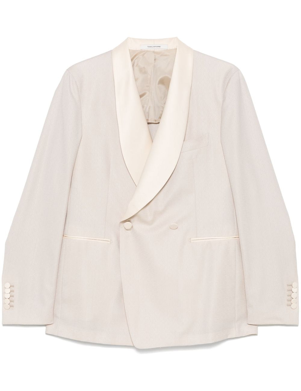 Blazer con motivo jacquard in beige Tagliatore - uomo 