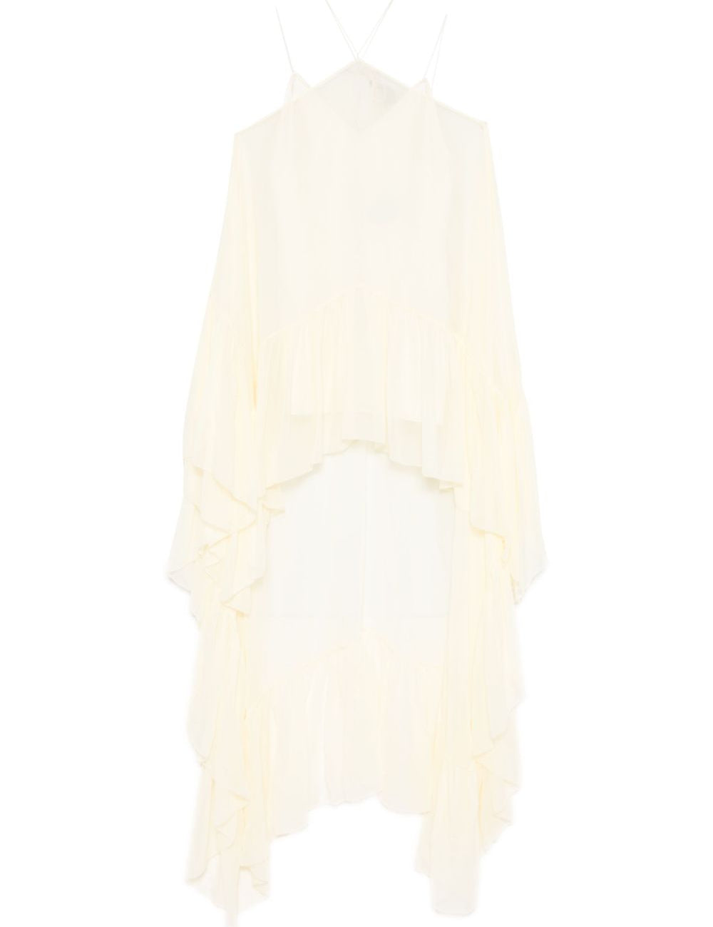 Abito lungo con design a strati in giallo chiaro Taller Marmo - donna 