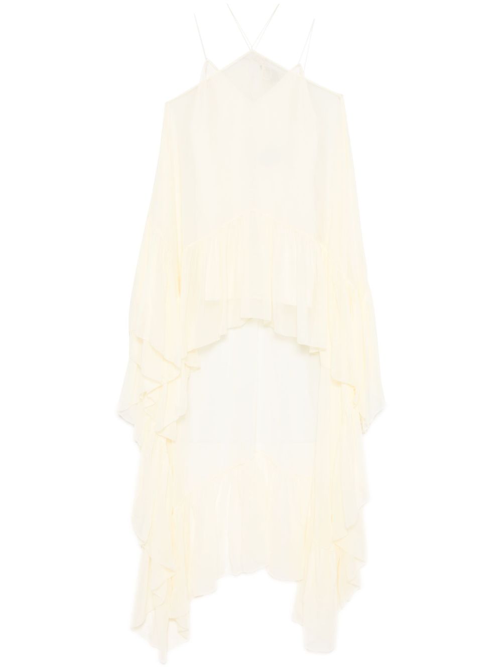Abito lungo con design a strati in giallo chiaro Taller Marmo - donna 