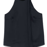 Top con scollatura posteriore in raso in blu Theory - donna 