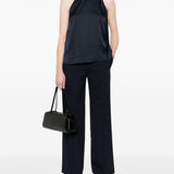 Top con scollatura posteriore in raso in blu Theory - donna 