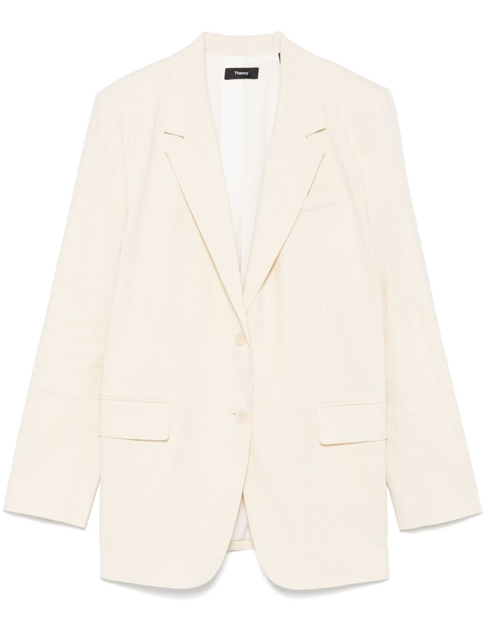 Blazer monopetto in beige chiaro Theory - donna 