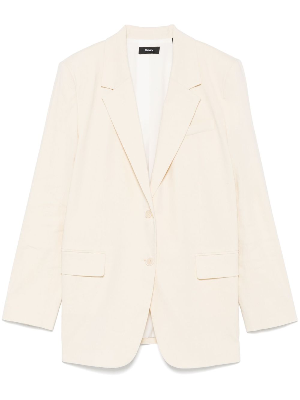 Blazer monopetto in beige chiaro Theory - donna 