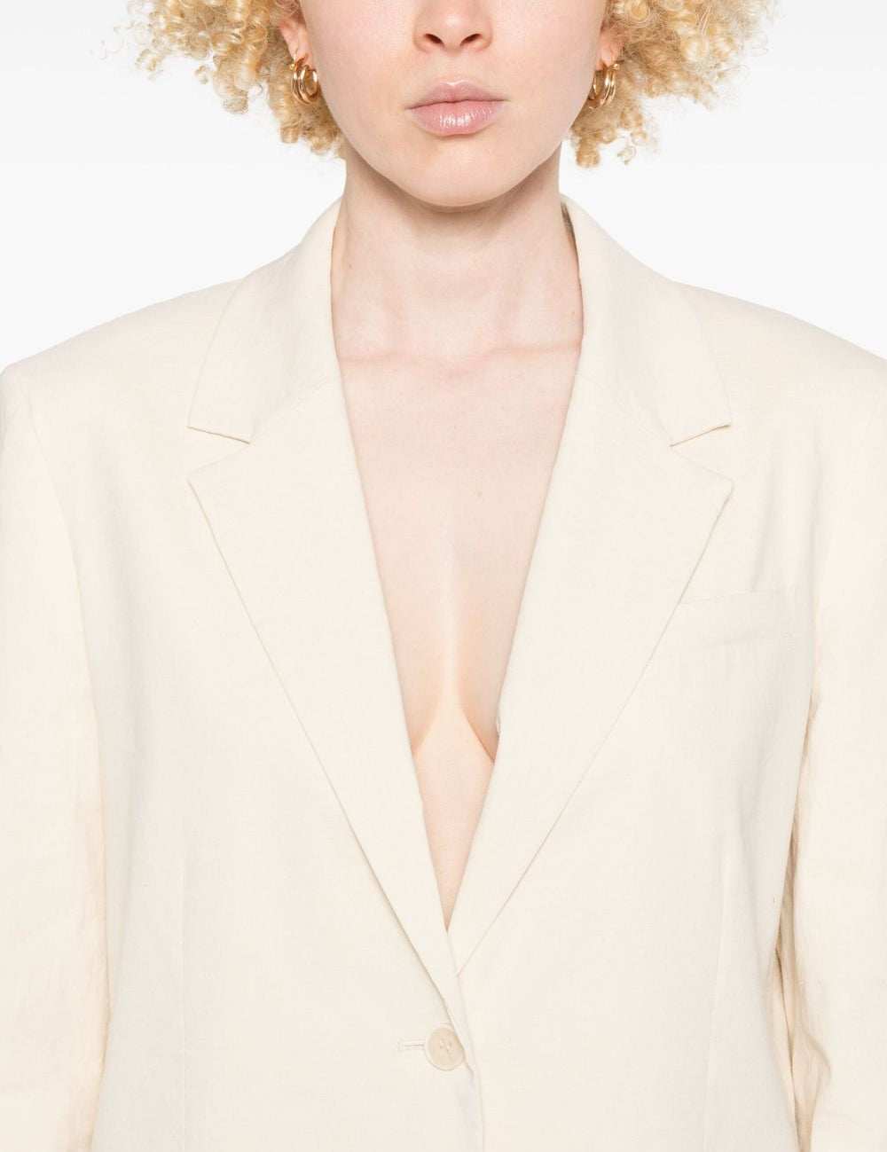 Blazer monopetto in beige chiaro Theory - donna 