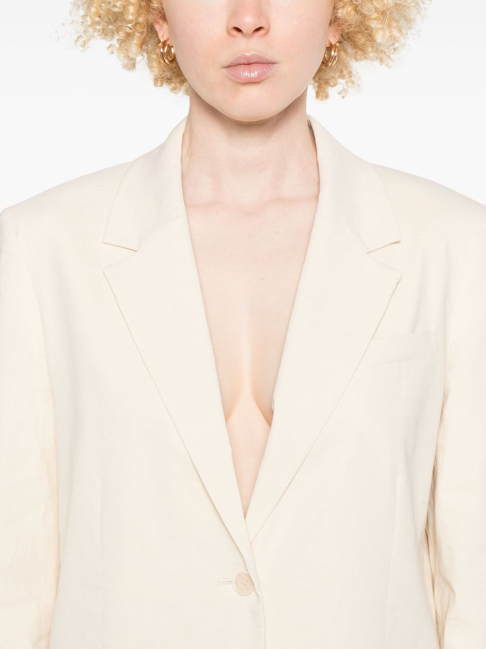 Blazer monopetto in beige chiaro Theory - donna 