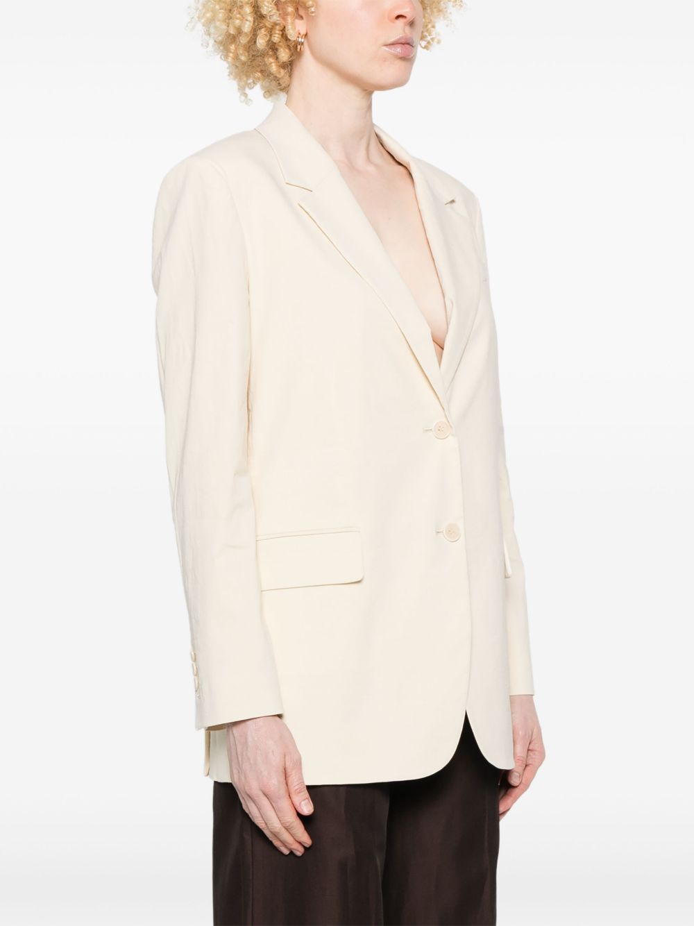 Blazer monopetto in beige chiaro Theory - donna 