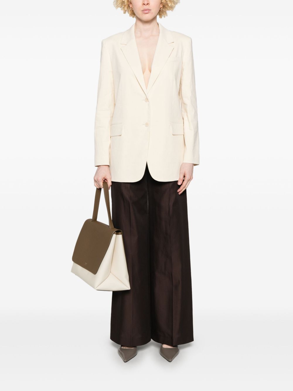 Blazer monopetto in beige chiaro Theory - donna 