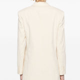 Blazer monopetto in beige chiaro Theory - donna 