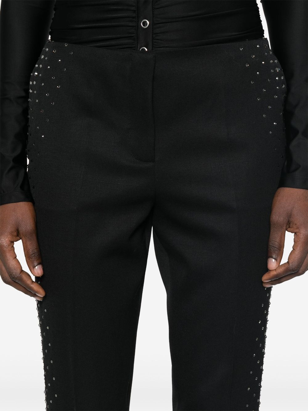 Pantaloni con cristalli in nero The Attico - donna 