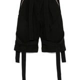Shorts con cinghie in nero The Attico - donna 