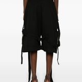 Shorts con cinghie in nero The Attico - donna 