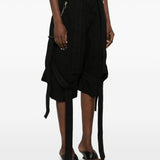 Shorts con cinghie in nero The Attico - donna 