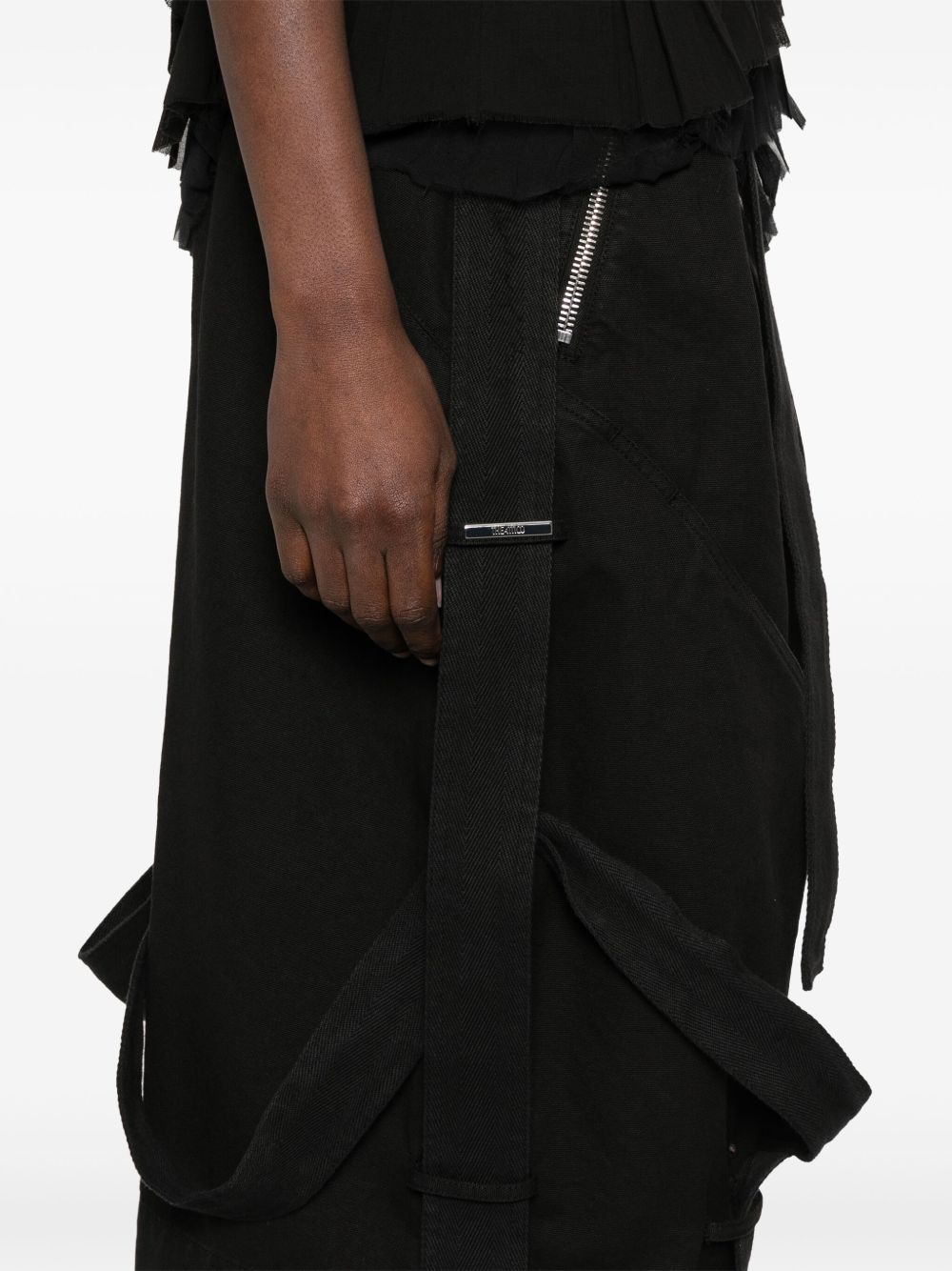 Shorts con cinghie in nero The Attico - donna 